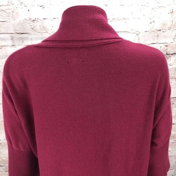 Chicos Cardigan Size 2 Sweater Angora Blend Open Front Cranberry EUC - Picture 6 of 10